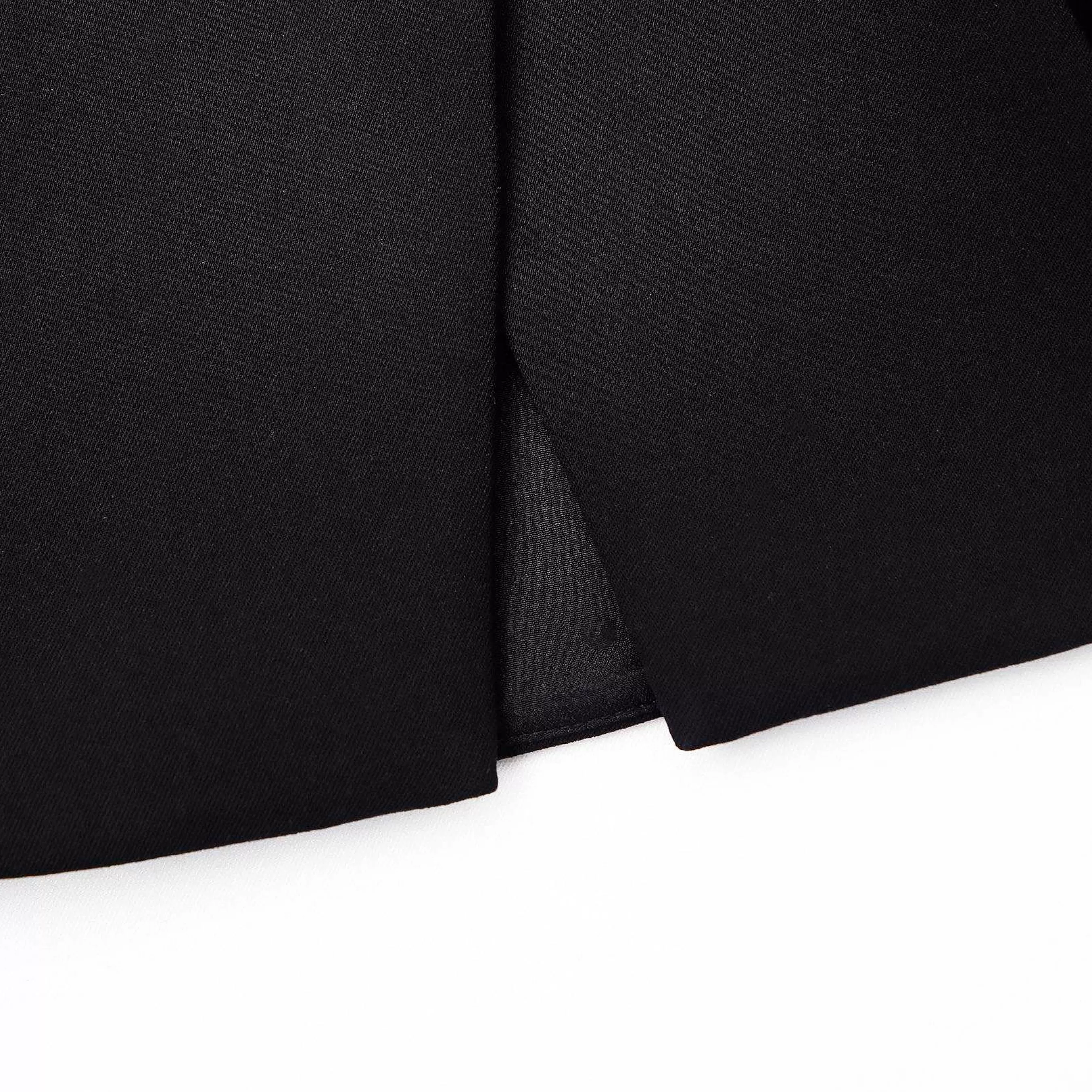Self-portrait Topper>Black Bonded Crepe Topp