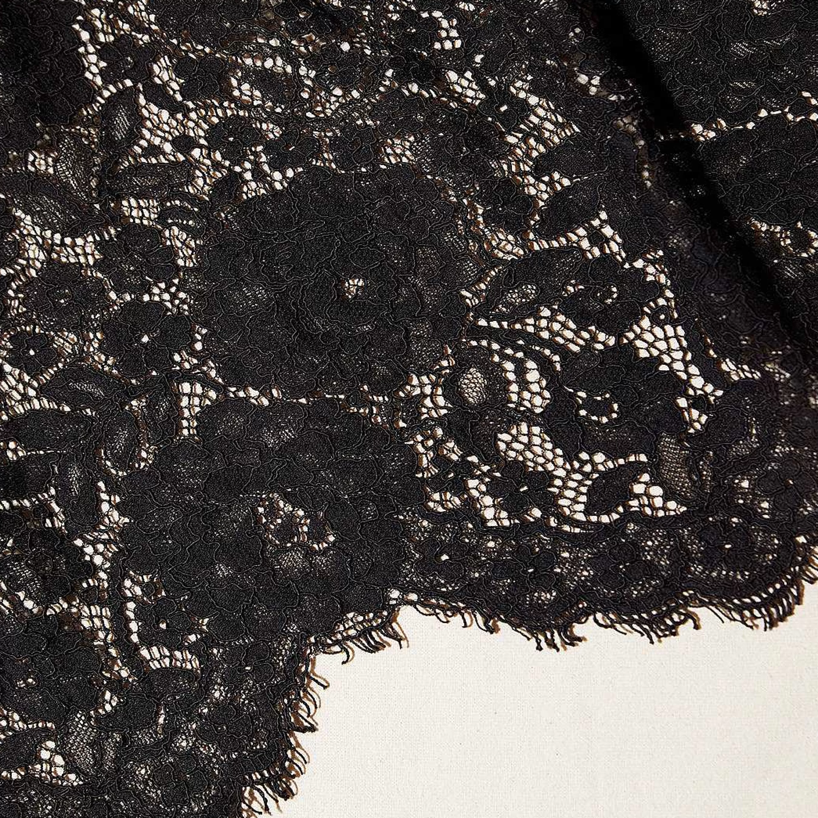 Self-portrait Kjoler>Sort Cord Lace Insert Midi-Kjole